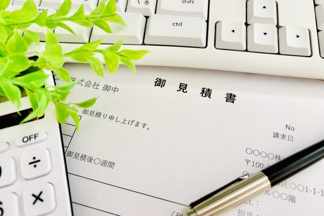 塗装工事の見積書の様子